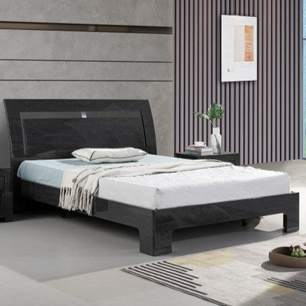 Alice High Gloss Grey Bed(Discontinued)