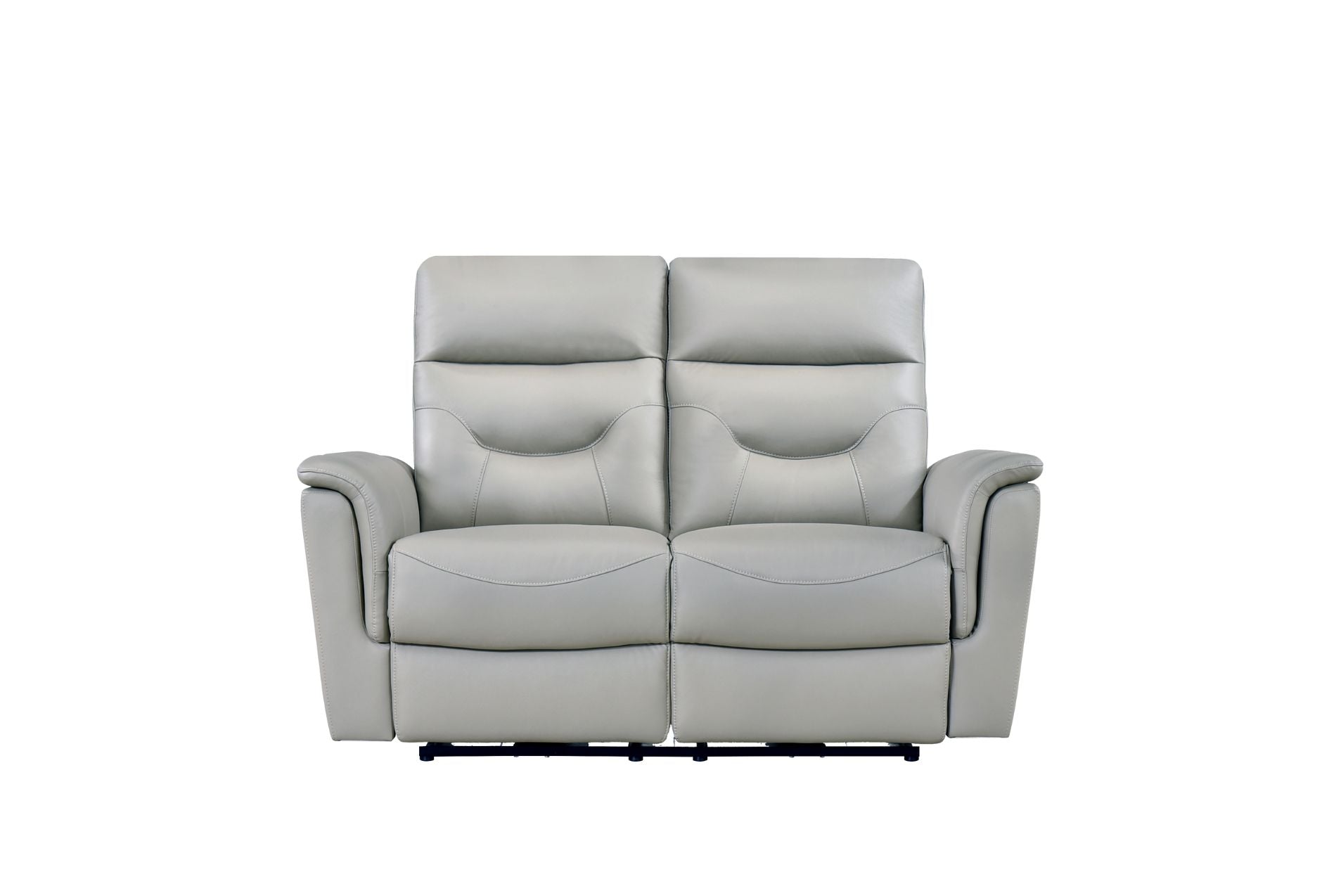 Anglesey Silver Top Grain Leather Power Recliner Set 9715SVE
