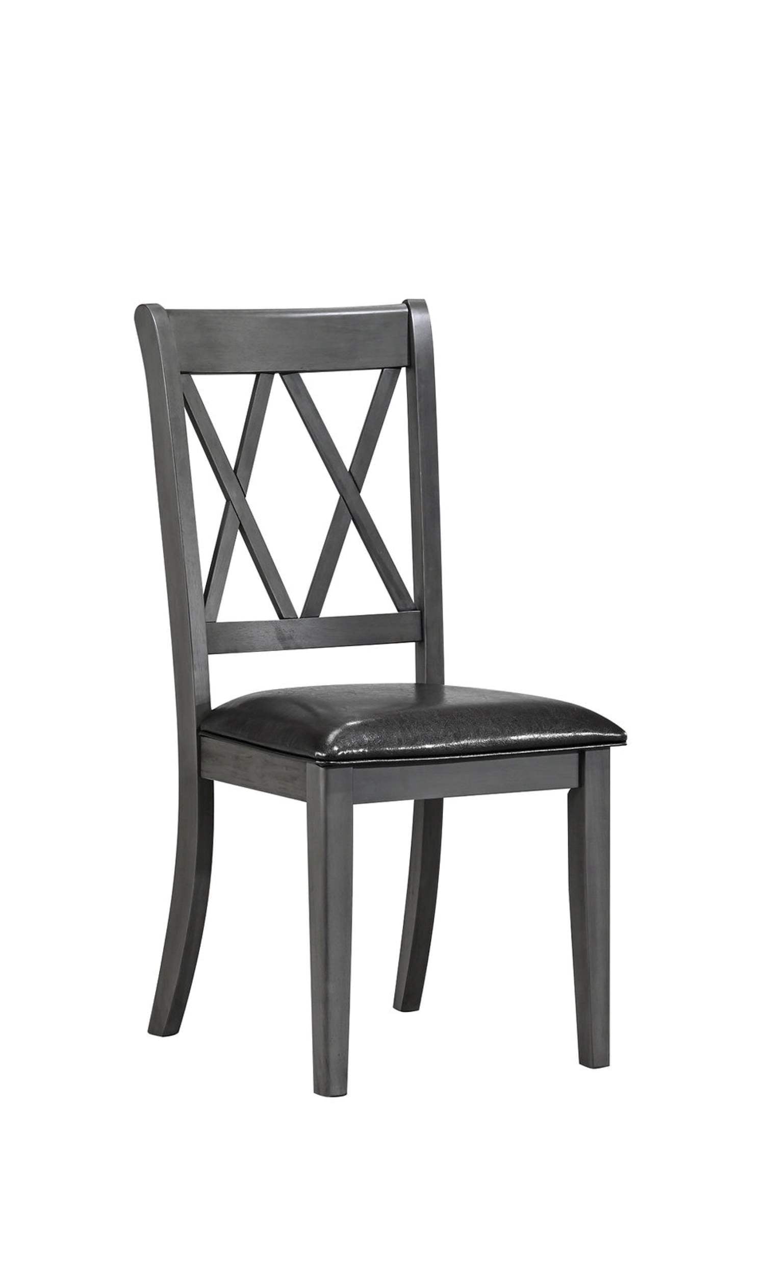 Antique Grey Dining Chair with PU Cushion Seats 1099