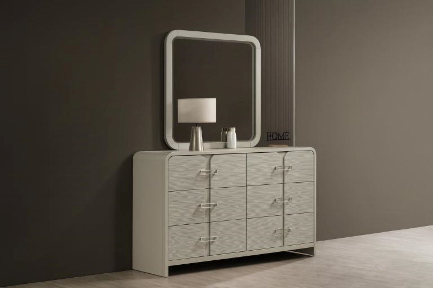 Aria Beige Wooden Bedroom Set with Storage Drawer 2011