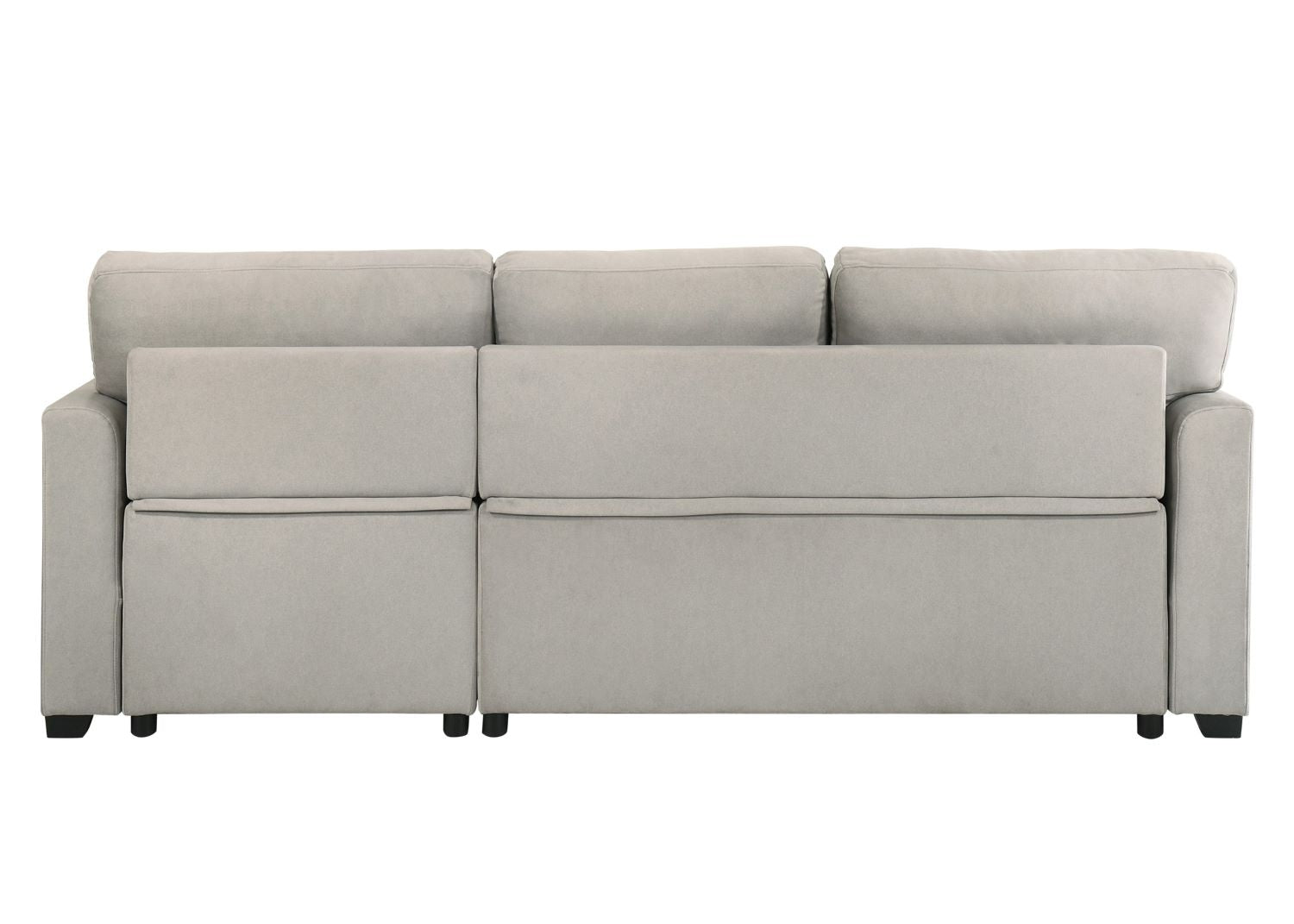 Ariadne Beige Fabric Reversible Sectional Sofa Bed 99073