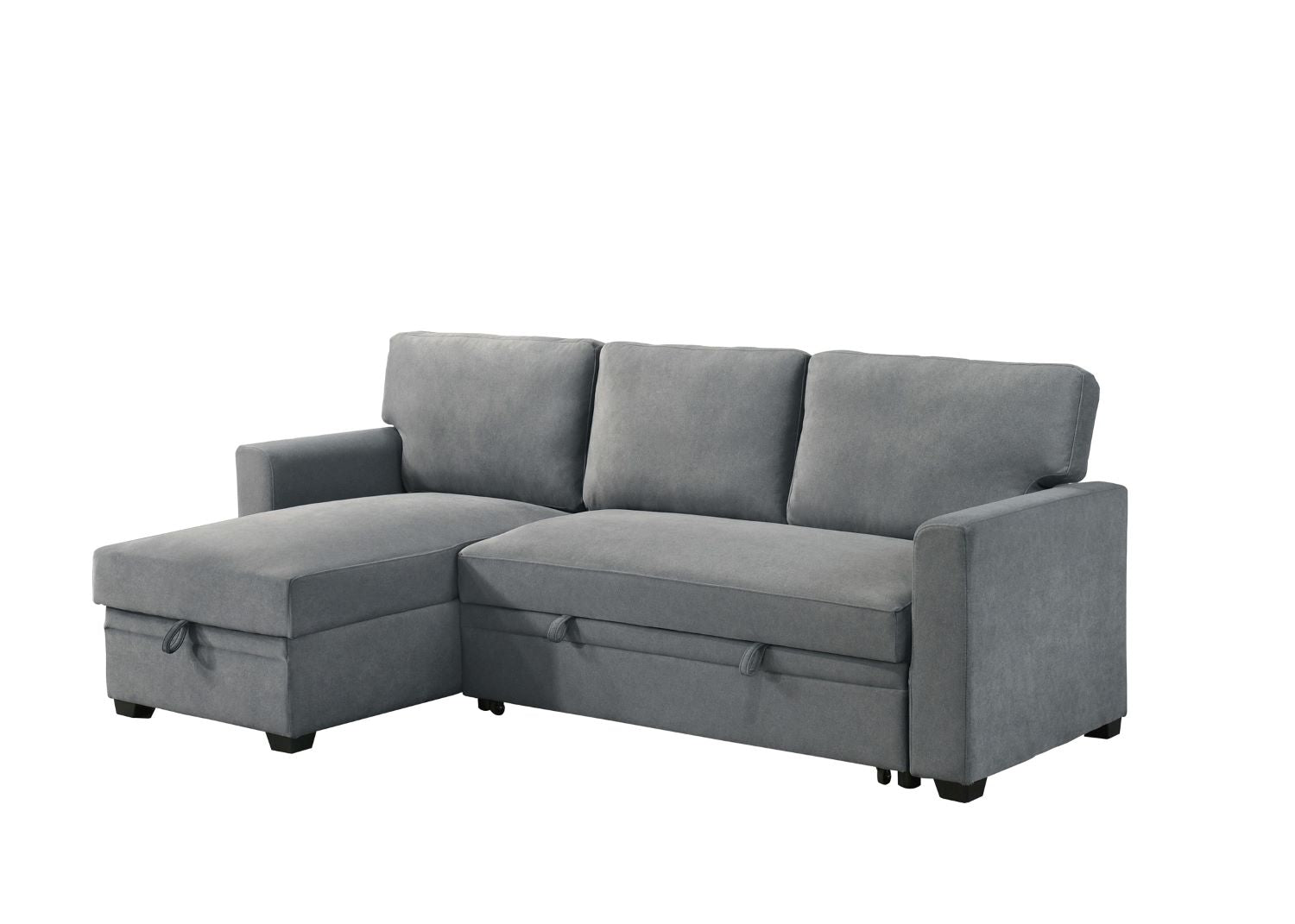 Ariadne Grey Fabric Reversible Sectional Sofa Bed 99073