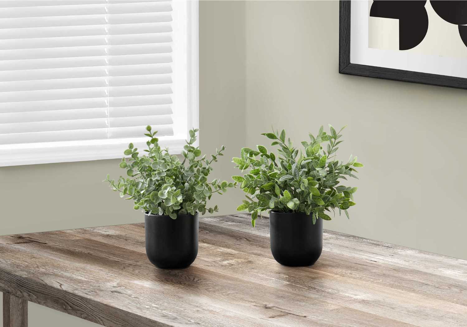 Artificial Eucalyptus And Grass Plant Pot 2 pcs 9580