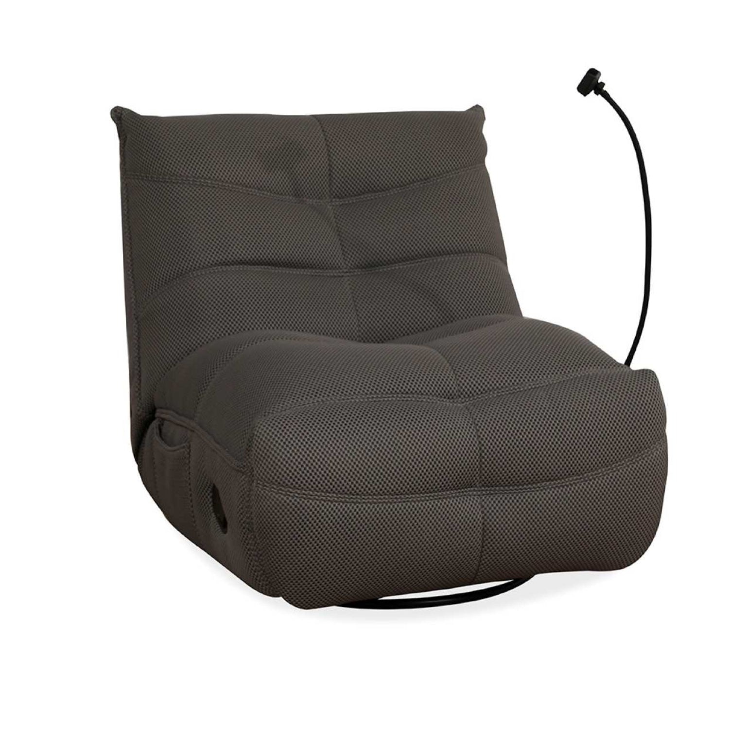 Ava Grey Polyester Monaco Fabric Manual Recliner Chair 40209GR