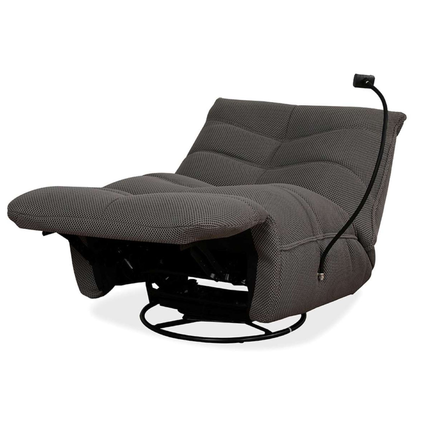 Ava Grey Polyester Monaco Fabric Manual Recliner Chair 40209GR