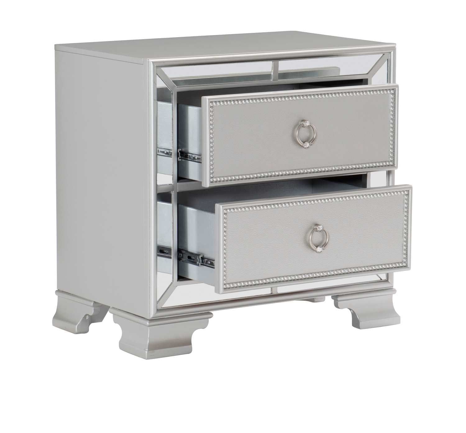 Avondale Silver Wooden Night Stand 1646