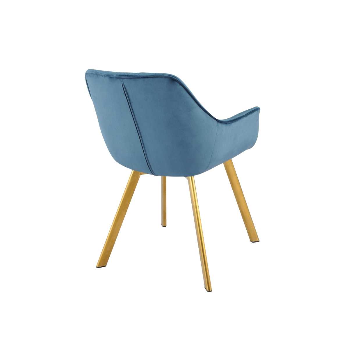Ayami Chairs Set Of 2 Blue With Gold Legs 1322