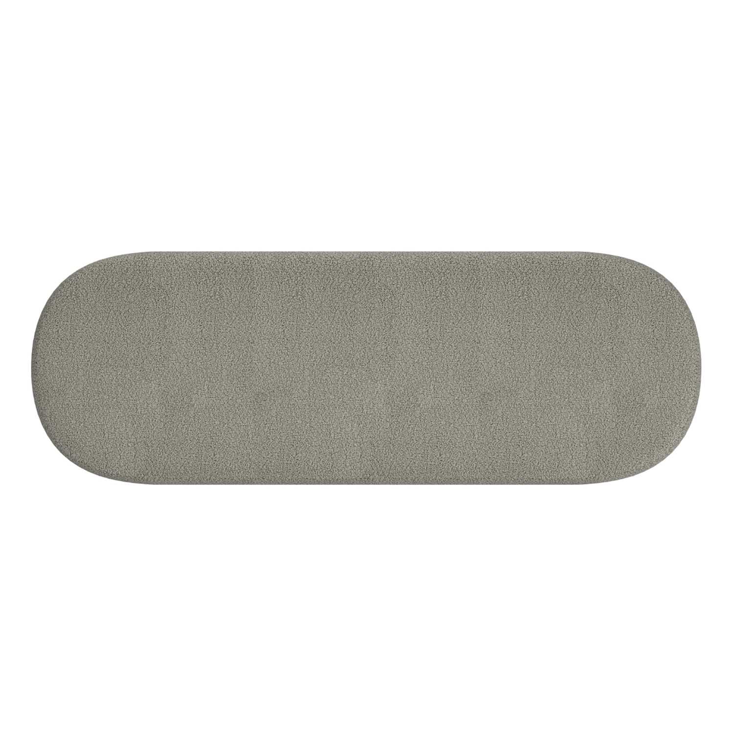 Azoro Warm Grey Boucle Fabric Bench 401-163WGY