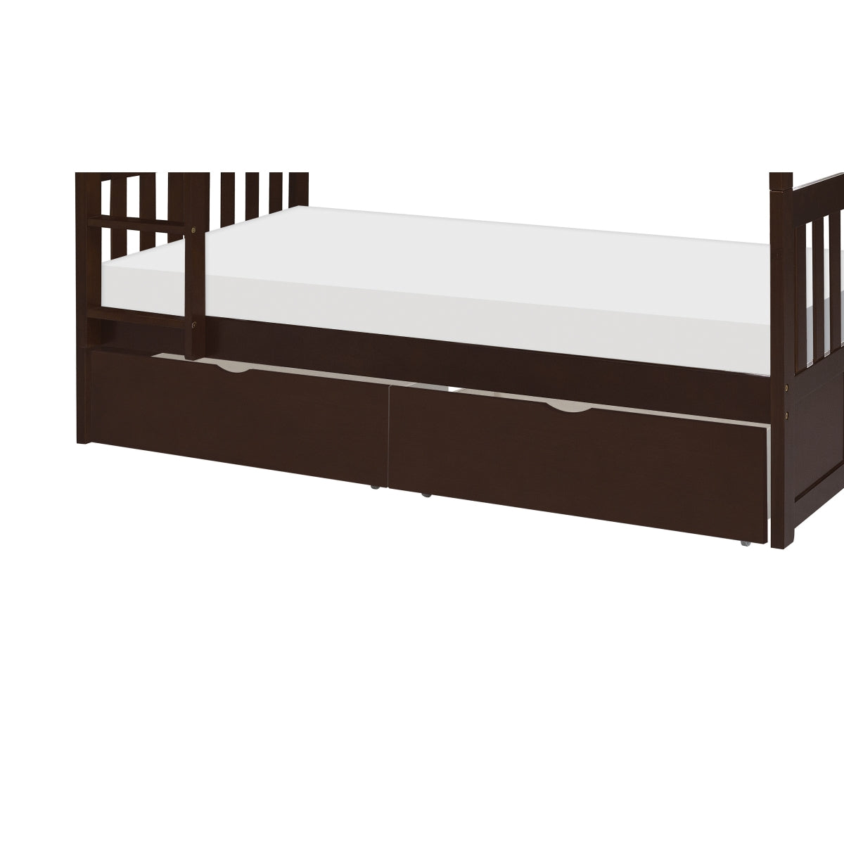 Rove Full Bunkbed with Storage Boxes Dark Brown B2013FFE-T