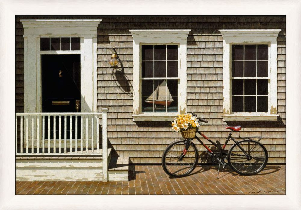 Bicycle Basket of Flowers Canvas Custom Order 28" x 36"