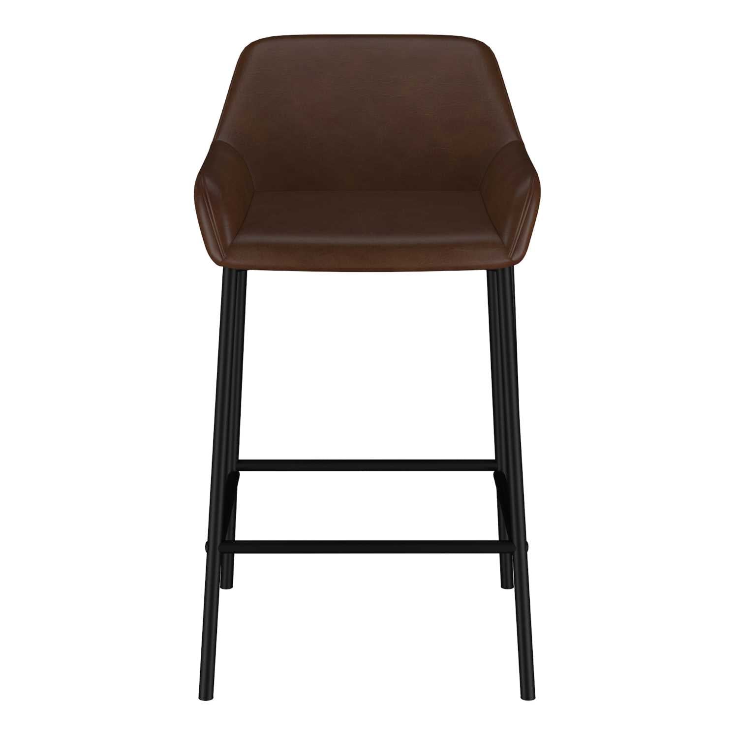Baily 26" Counter Stool, set of 2, in Brown and Black 203-541