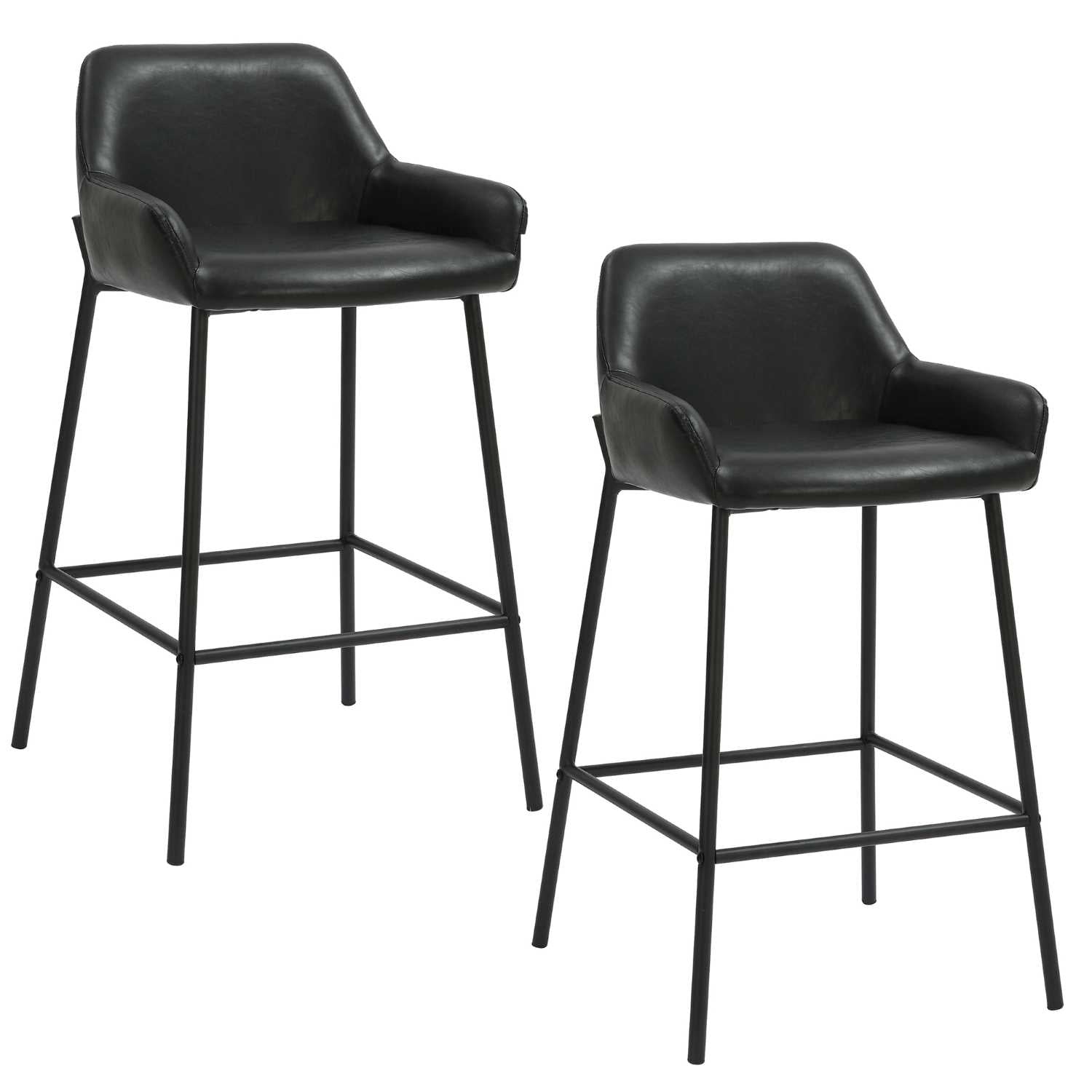 Baily 26" Counter Stool, set of 2, in Black 203-541