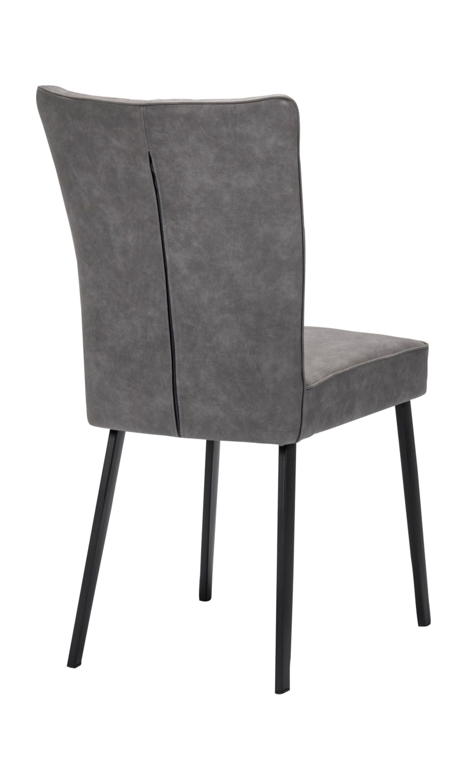 Barcelona Grey Faux Leather Dining Chair Set of 2 6841S-GY