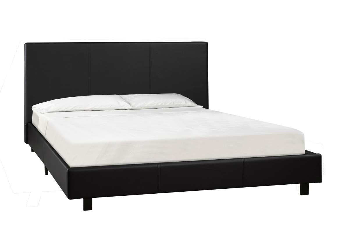 Contemporary Styling Platform Bed With Mattress Black 3033