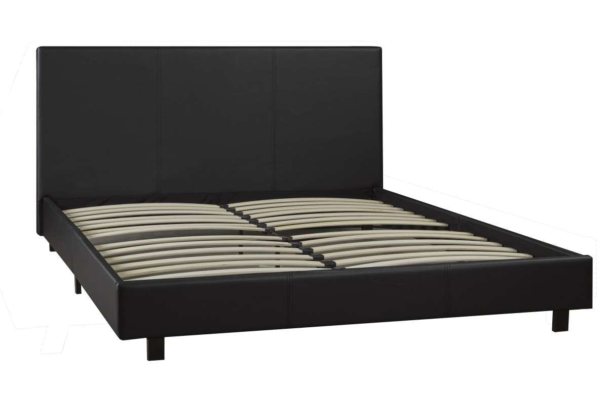 Contemporary Styling Platform Bed With Mattress Black 3033