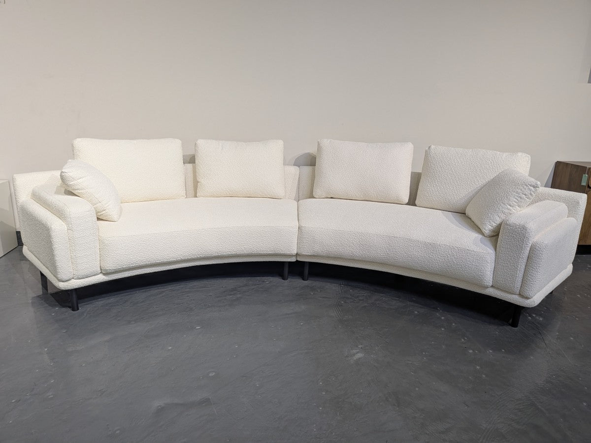 Beige Antonio Sofa With Plush Polyester Fabric KMAX568
