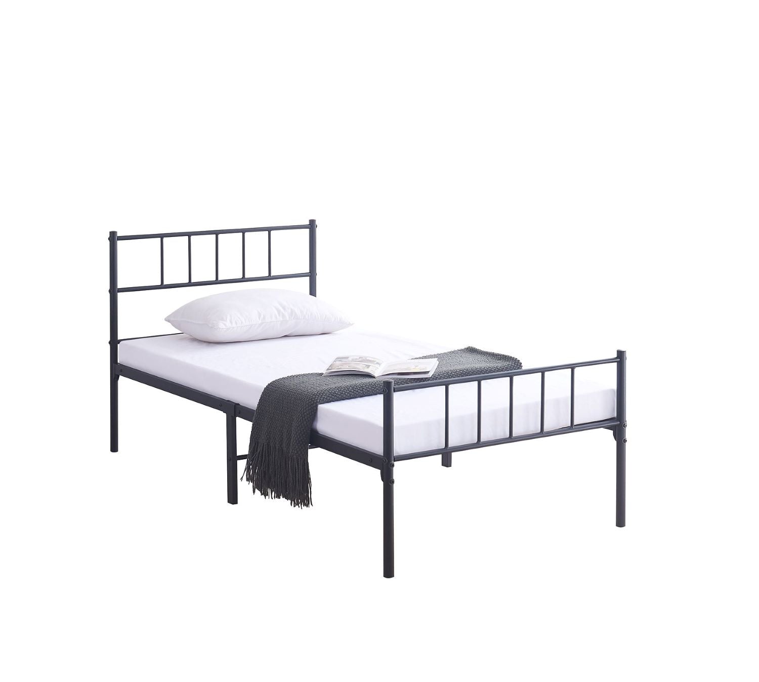 Black Steel Single Bed Frame IF 158