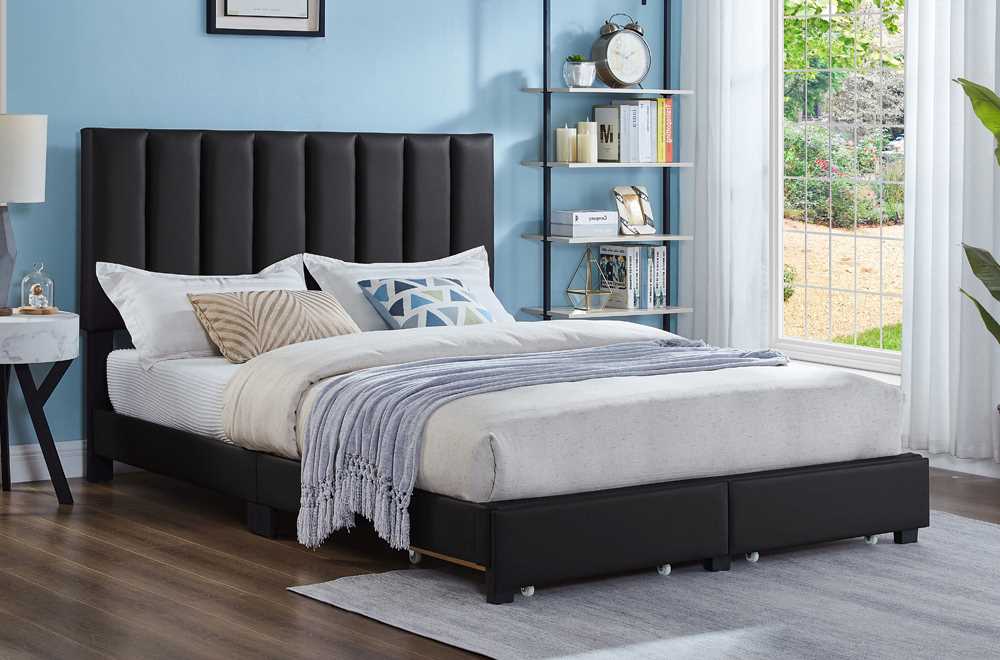 Black Platform Storage Bed 2120