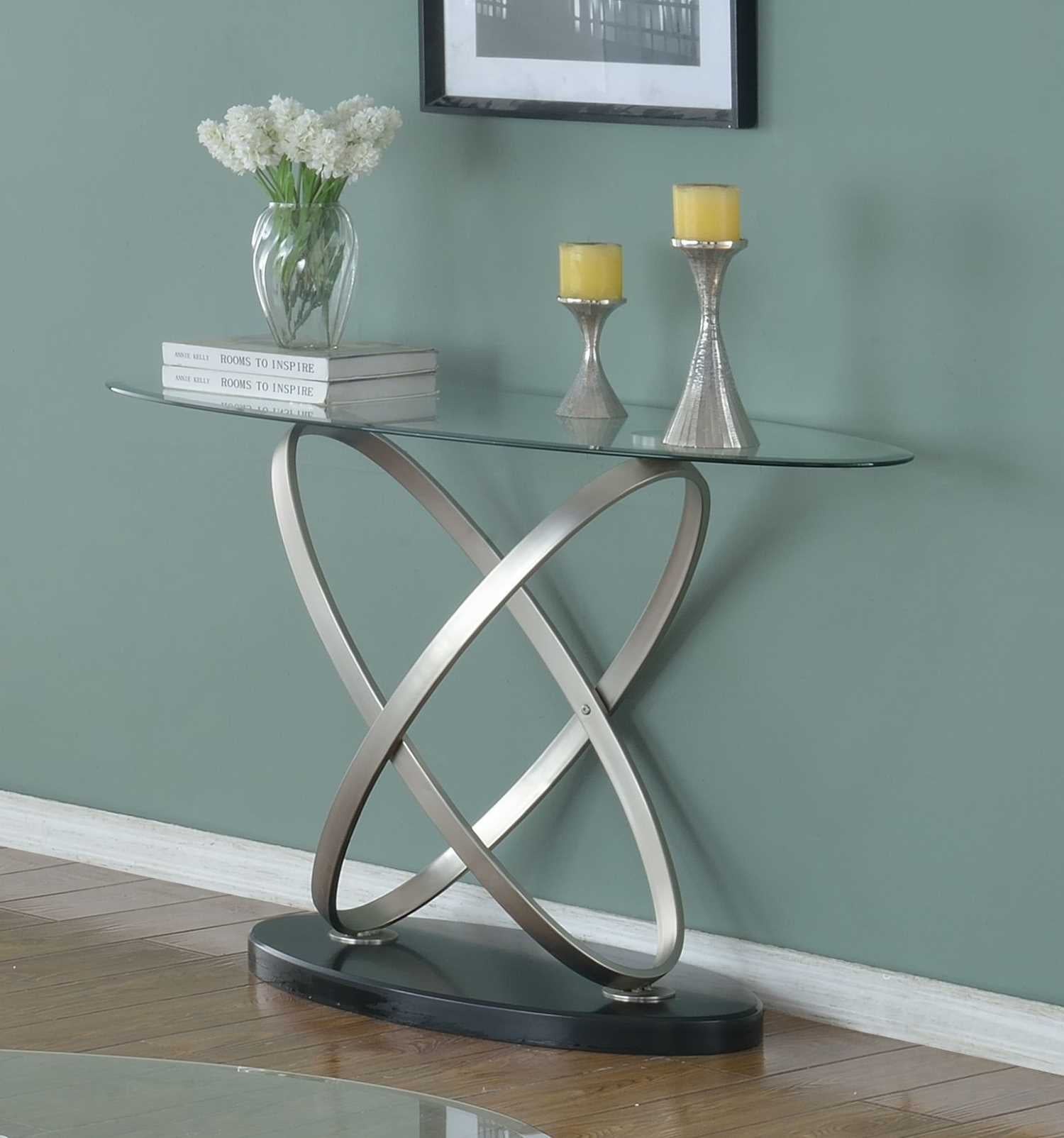 Black/Silver Chantal Sofa Table SIC275