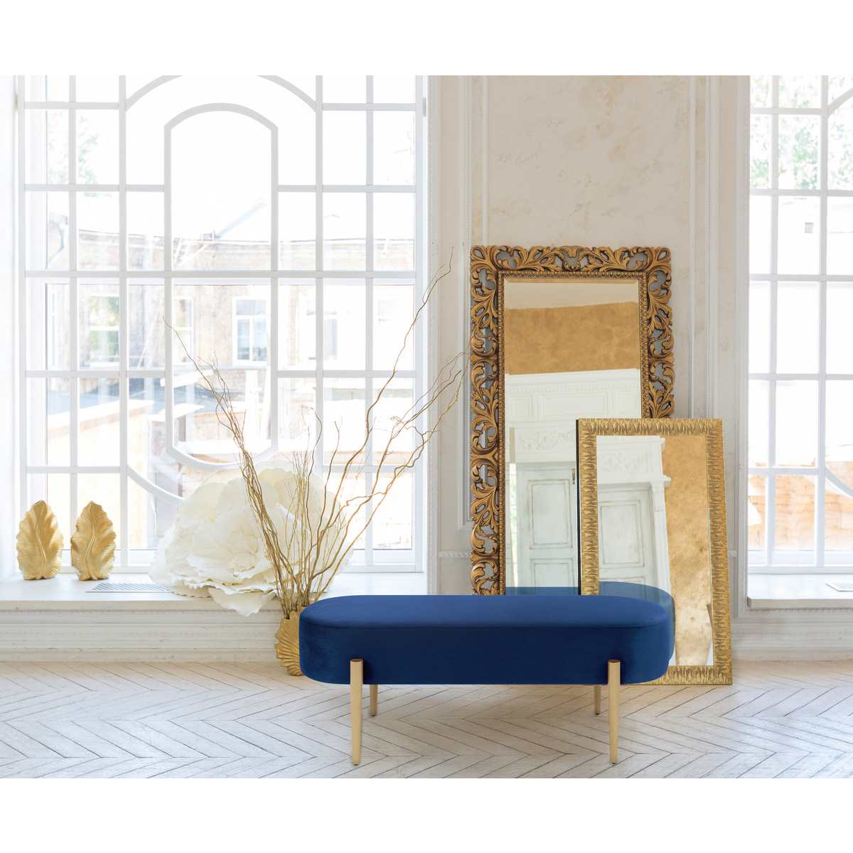 Blue discount accent bench