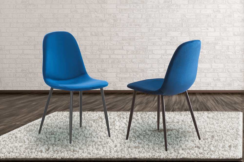 Blue Velvet Dining Chair Set Of 4 T 215