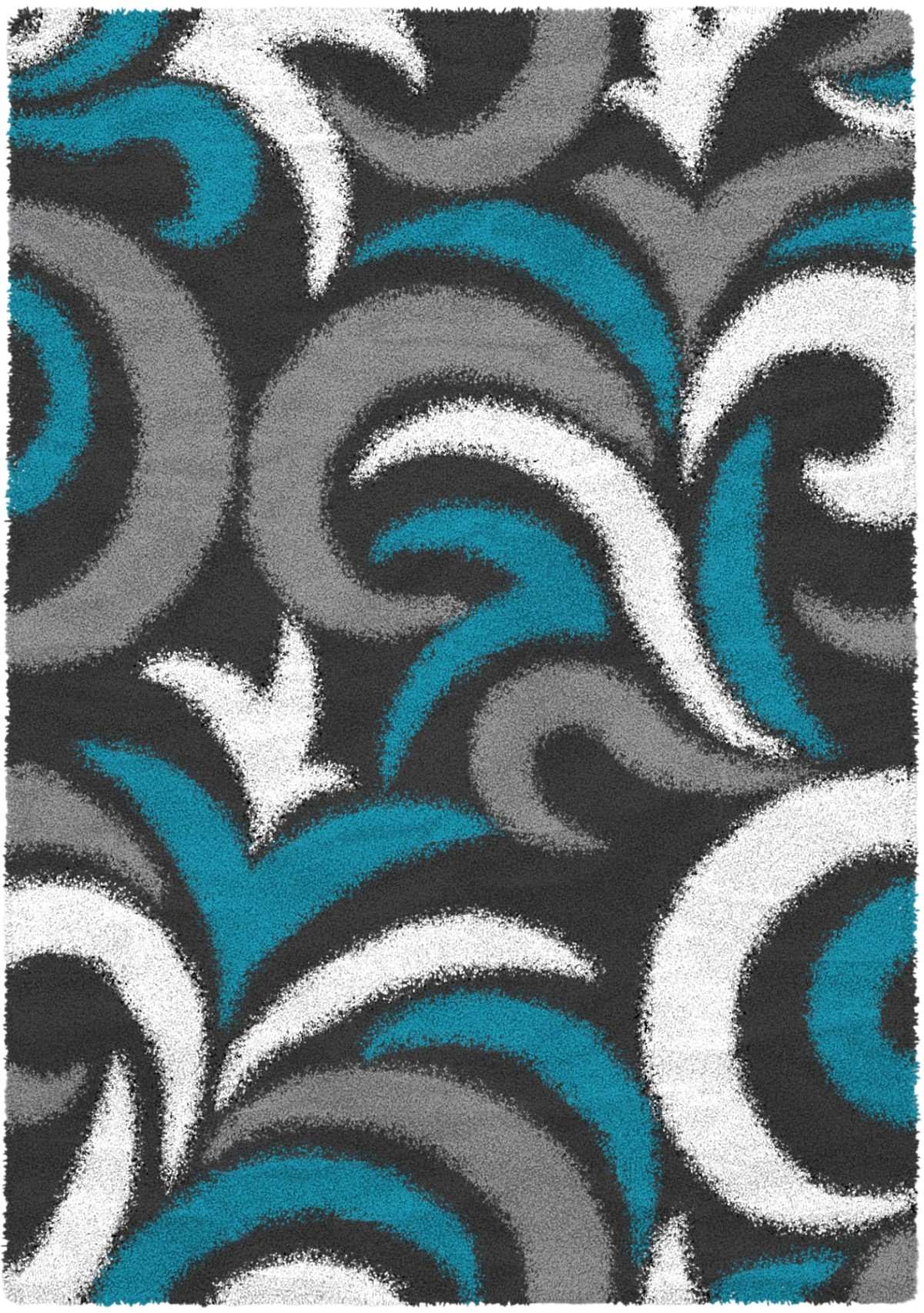 Boston Rugs Collection Anthracite - Turq P842A