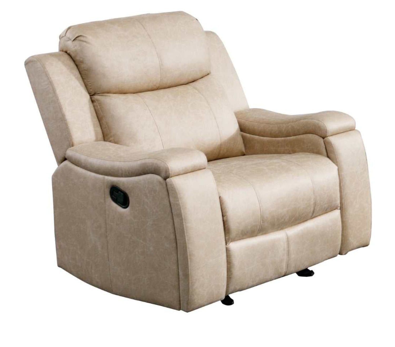 Bradford Rocker Recliner Chair Polished Microfiber Neutral Buff Tone 99990