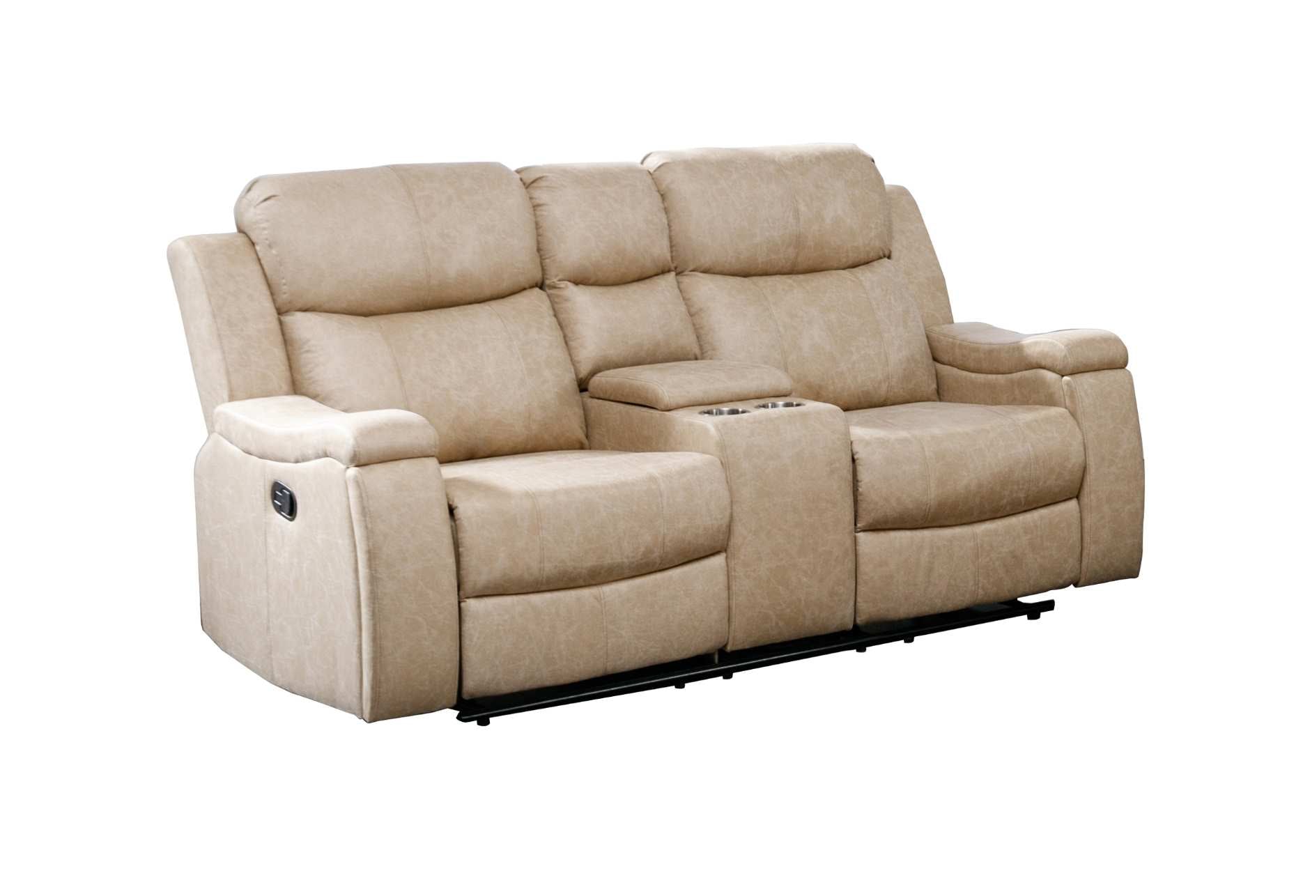 Bradford Reclining Set Polished Microfiber Neutral Buff Tone 99990