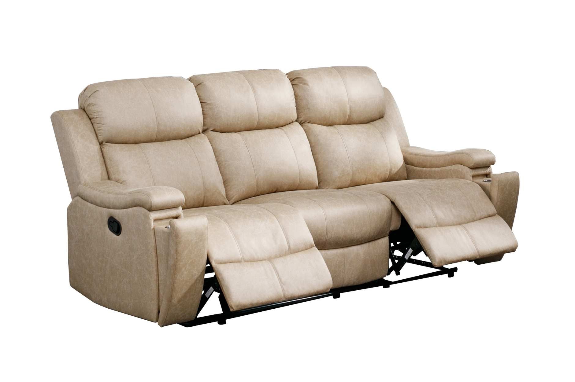 Bradford Reclining Collection Polished Microfiber Neutral Buff Tone 99990