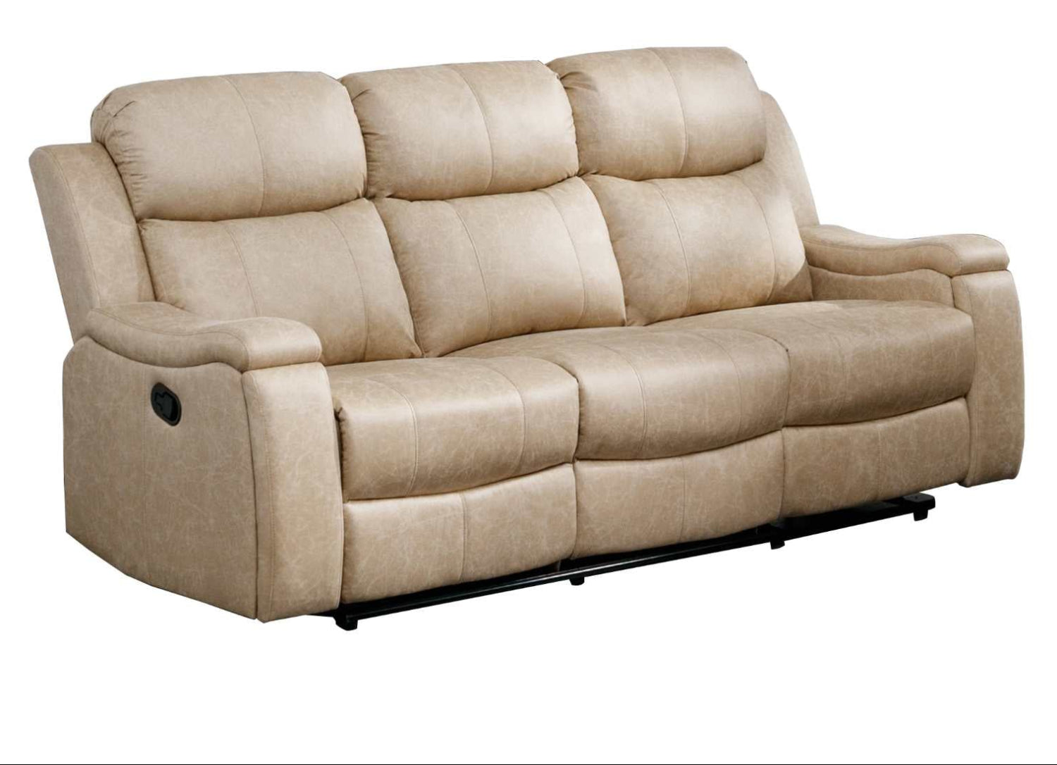 Bradford Reclining Sofa Polished Microfiber Neutral Buff Tone 99990