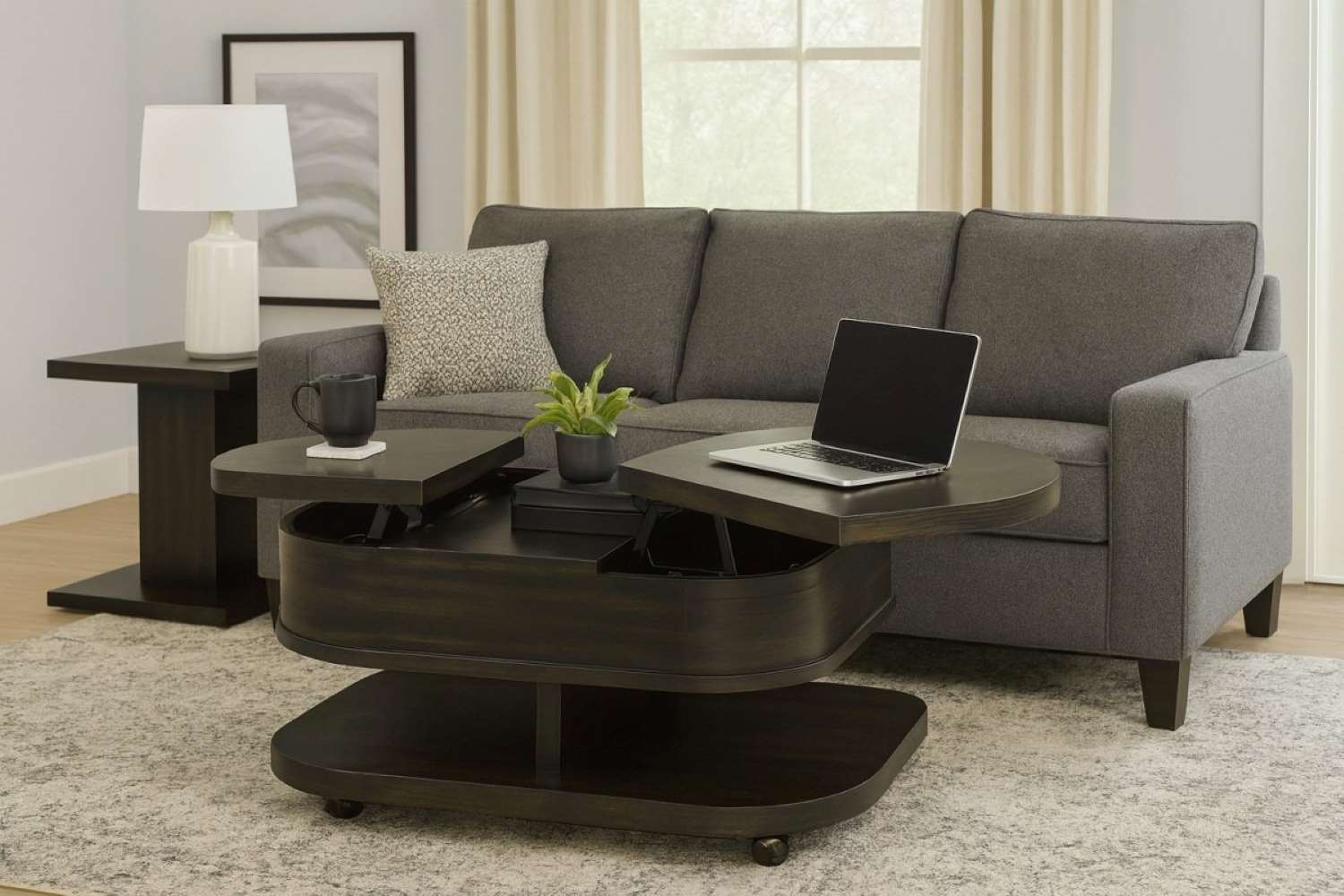 Brando Coffee Table with Multiple storage compartments Espresso 558835