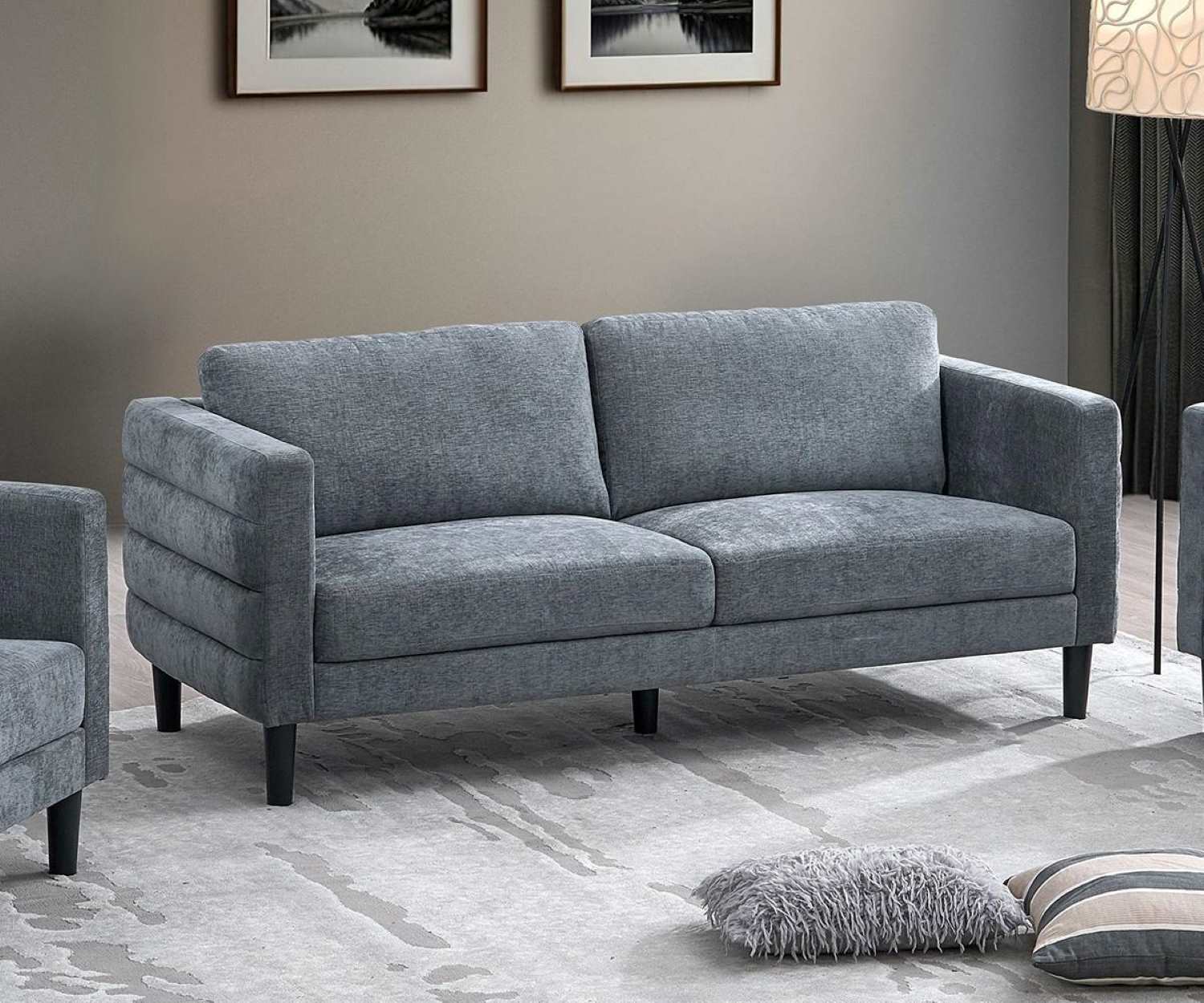 Brayden Charcoal Grey Fabric Sofa U521