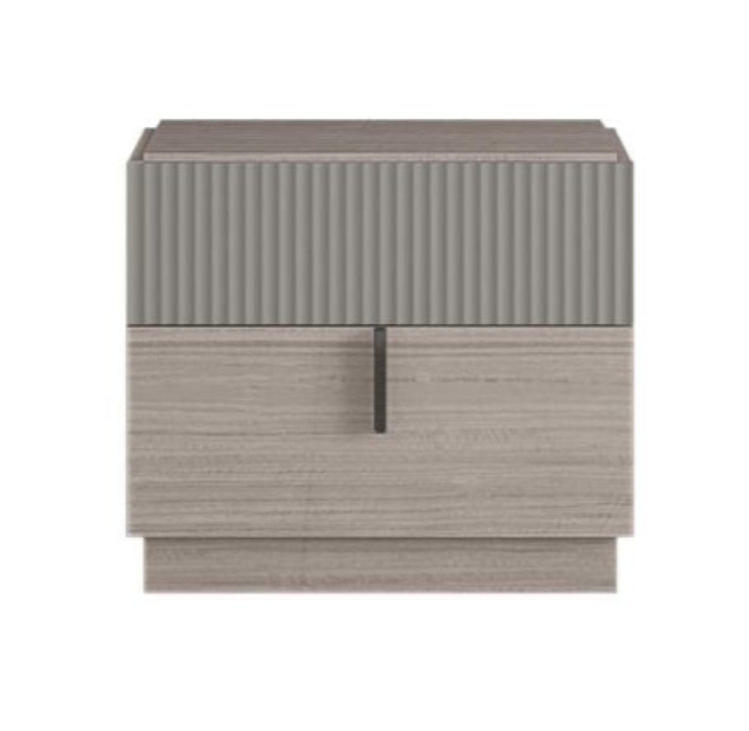 Bristal Wood-Tone Finish Bedroom Set with Panel LED Headboard 1781