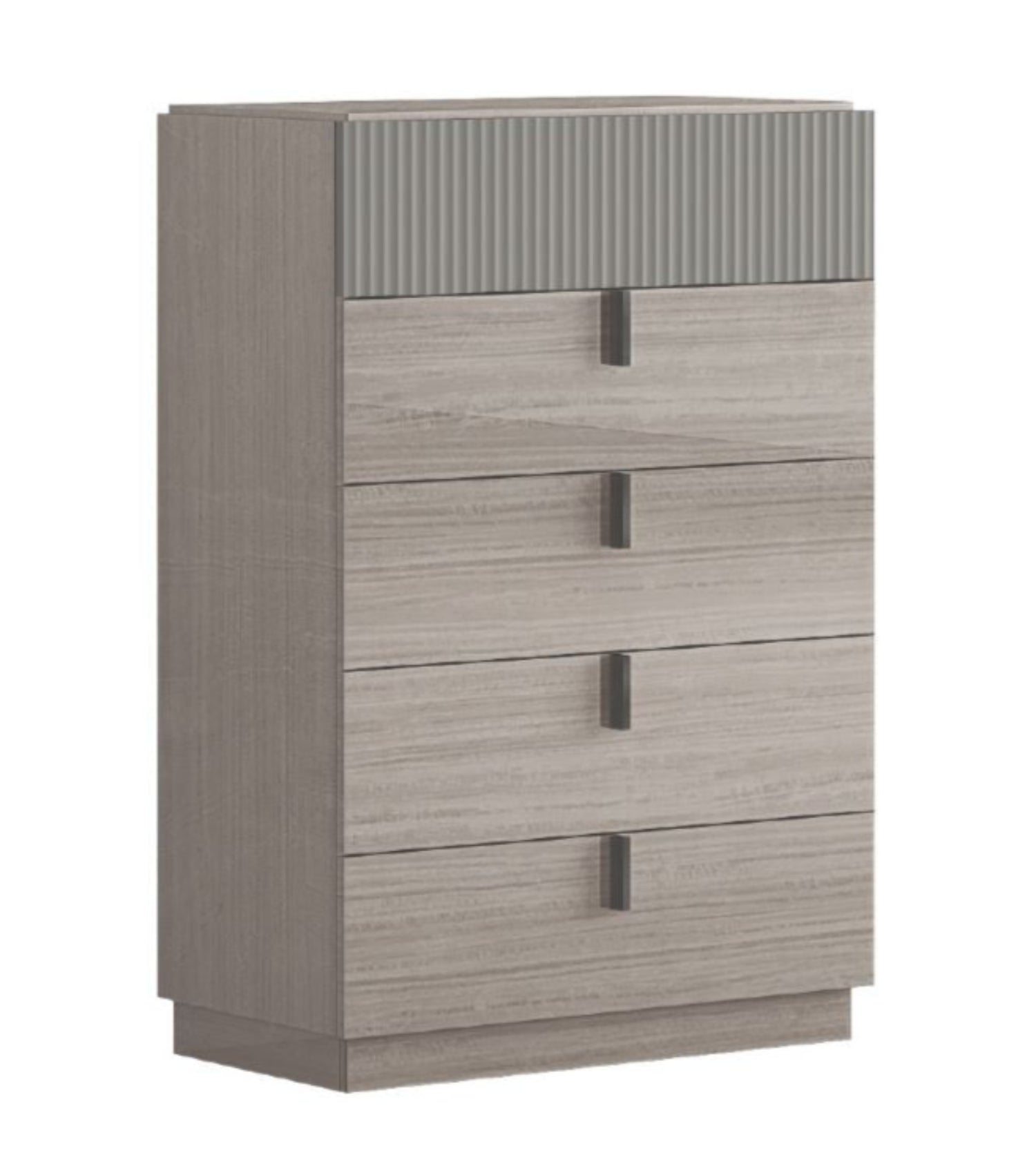 Bristal Wood-Tone Finish Bedroom Set with Panel LED Headboard 1781