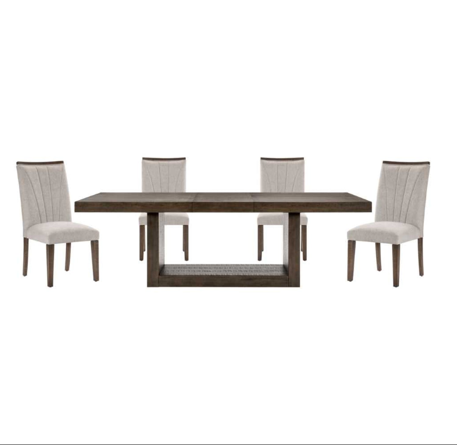 Brookings Extendable Brown Wooden Dining Set 5764