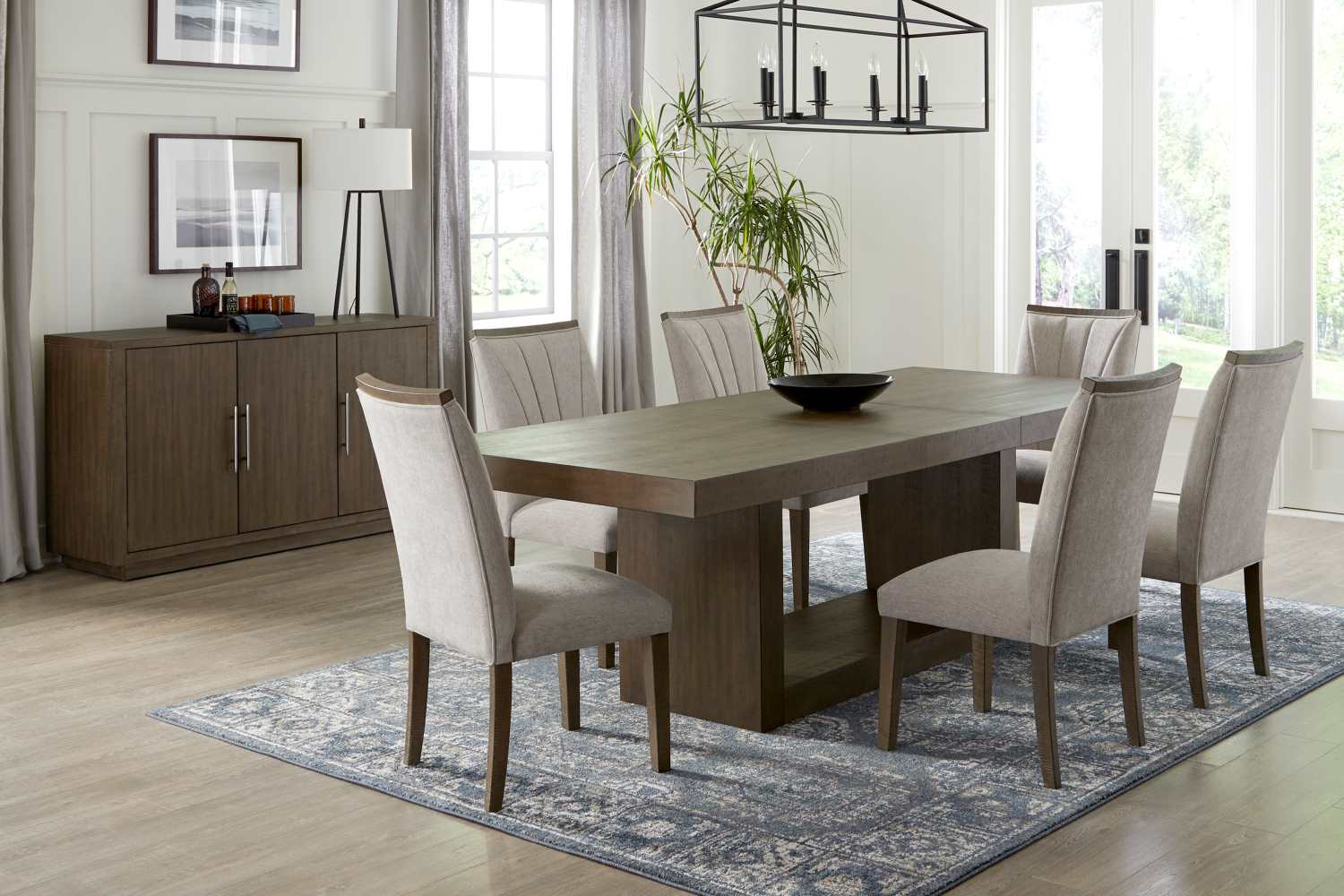 Brown Extendable Dining Table set