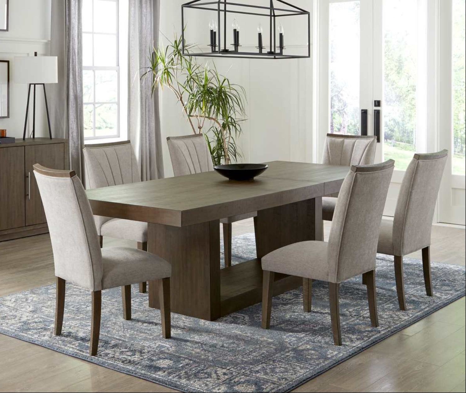 Brown Extendable Dining Table set