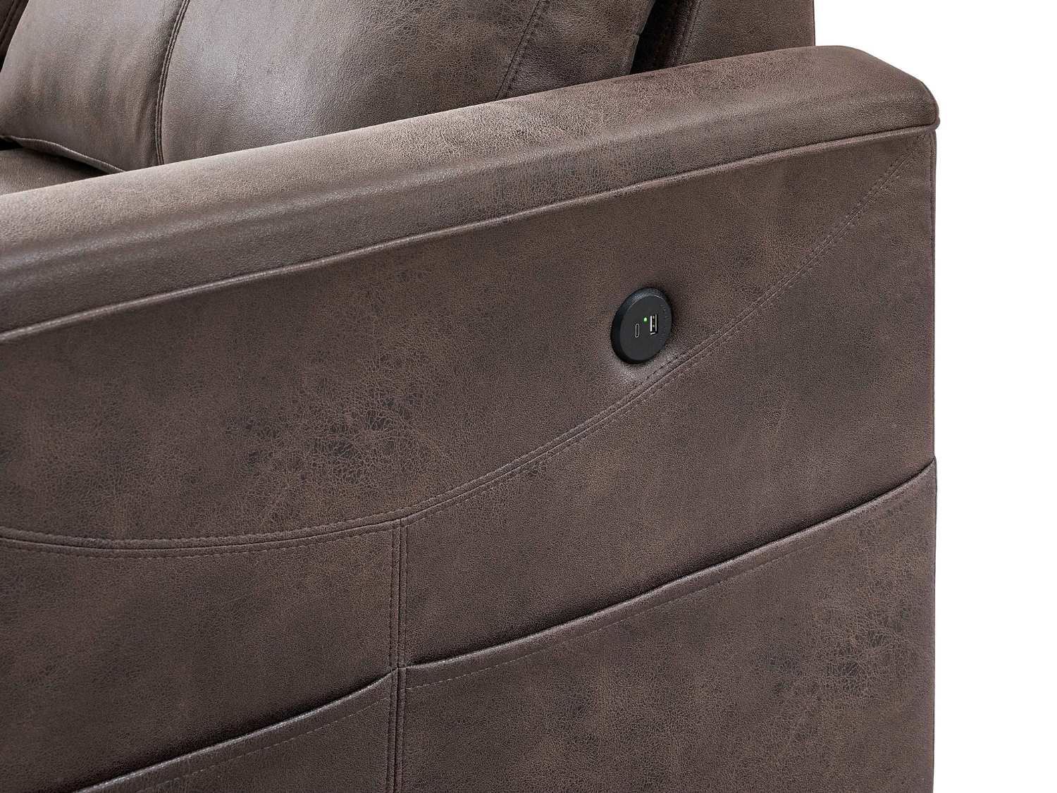 Brown Sofa Bed With Lift-Up Storage Compartment 9075 / 9076