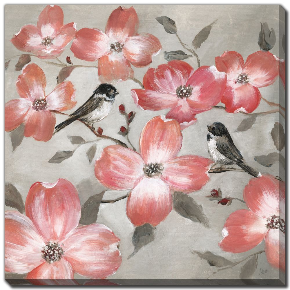 Chickadee Spring I Canvas Art 18" x 18"