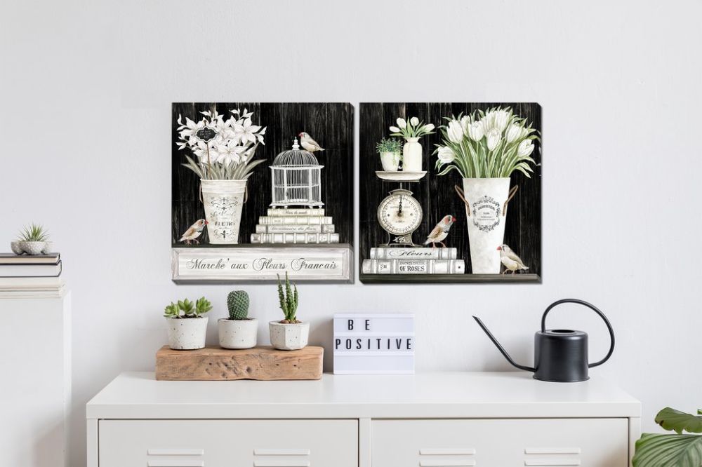 Tulips And Scales Canvas Art 24" x 24"