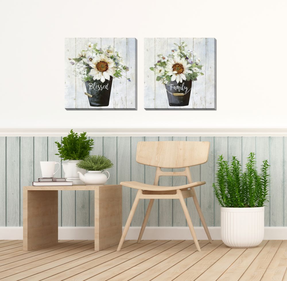 Country Romance Set of 2 Canvas Art