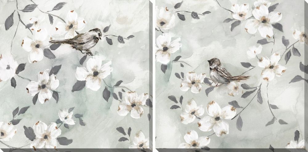 Spring Solo Serenade Set of 2 Canvas Art