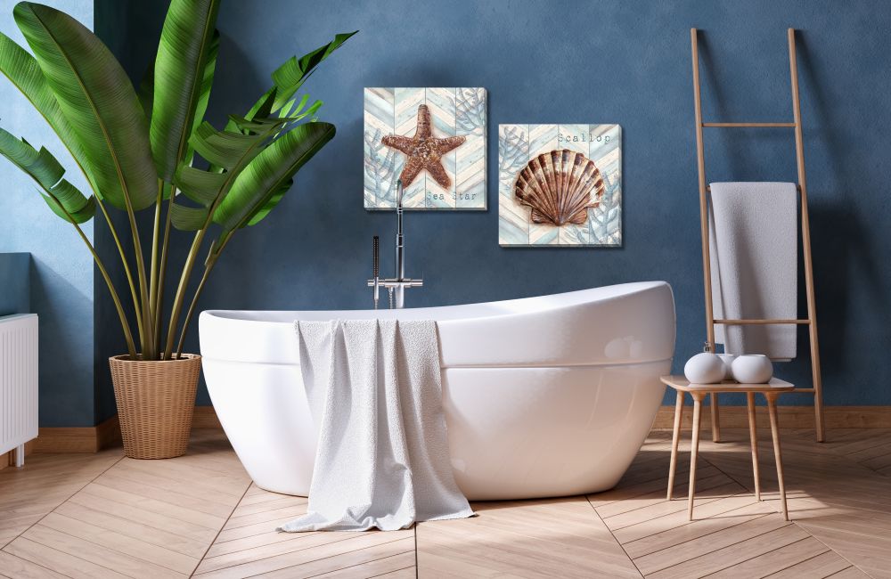 Chevron Shell Set of 2 canvas art