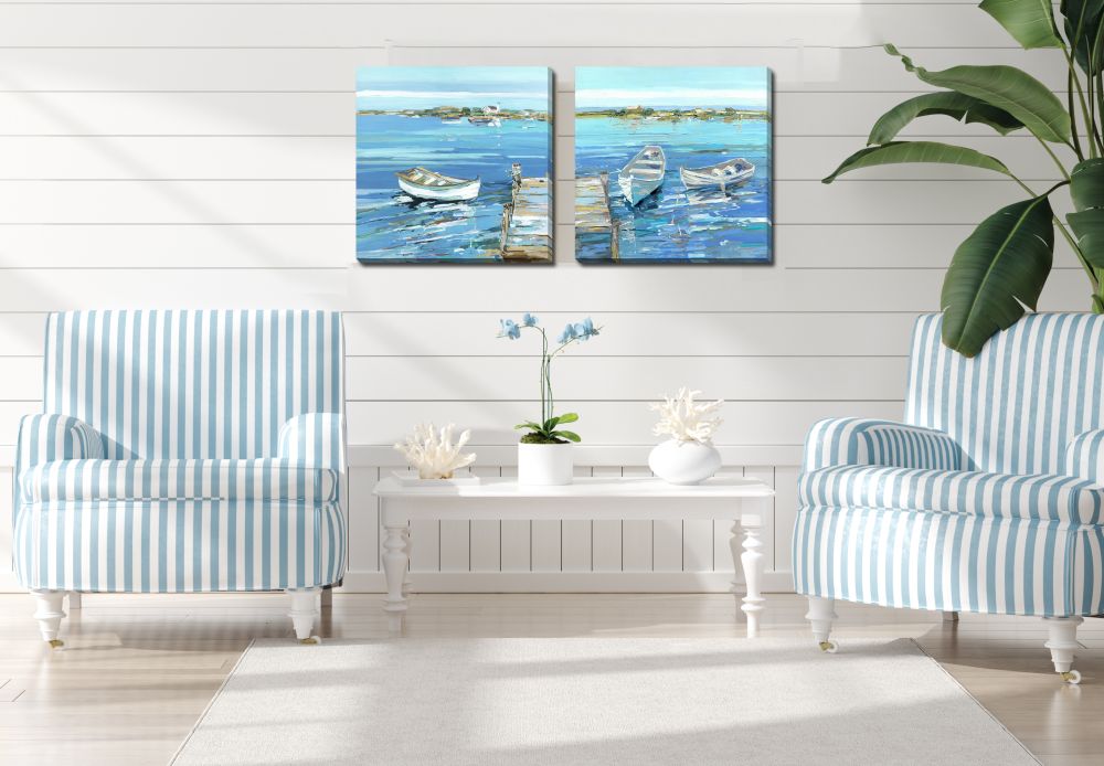 Serenity Row Set of 2 Canvas Art