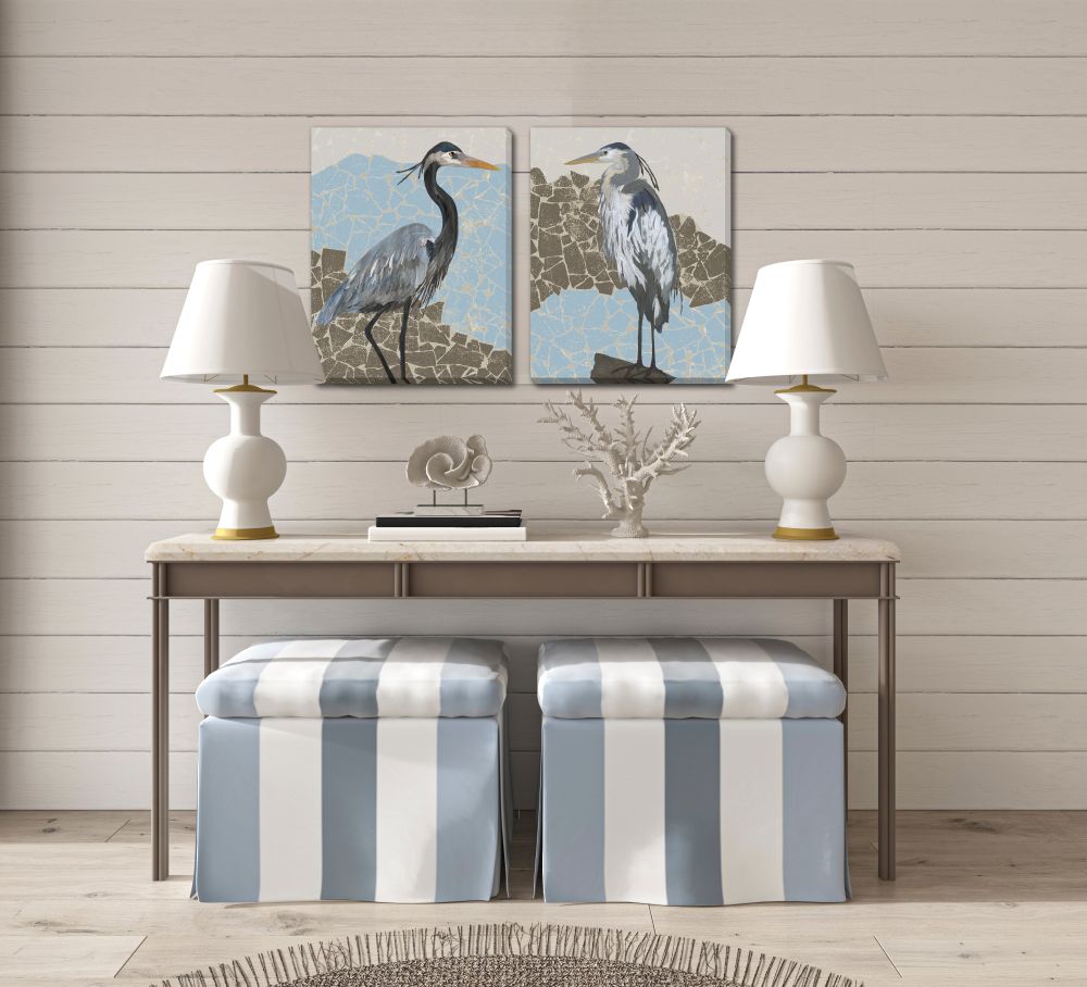 Mosaic Heron 2PC Floating Frame