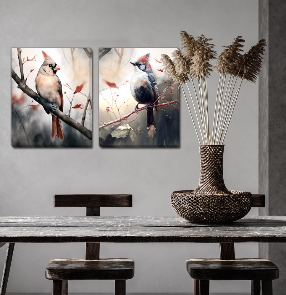 Bird on Branch 2PC Floating Frame