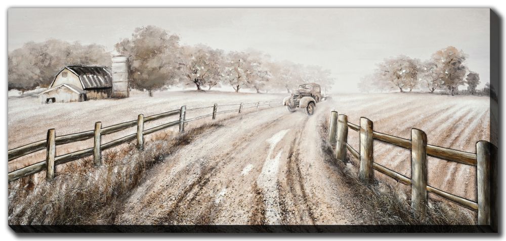 End of the Road Oil Painting 32" x 71"