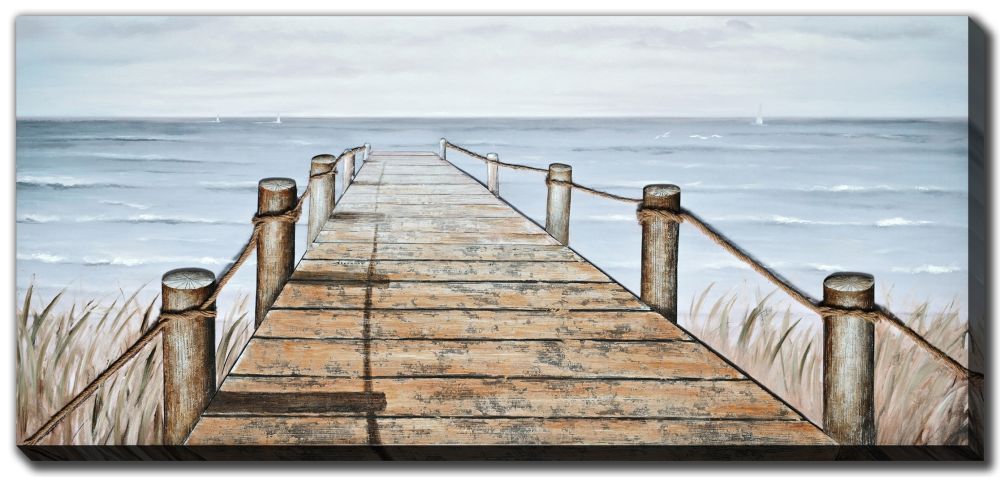 Coastal Delight Oil Painting 32" x 71"