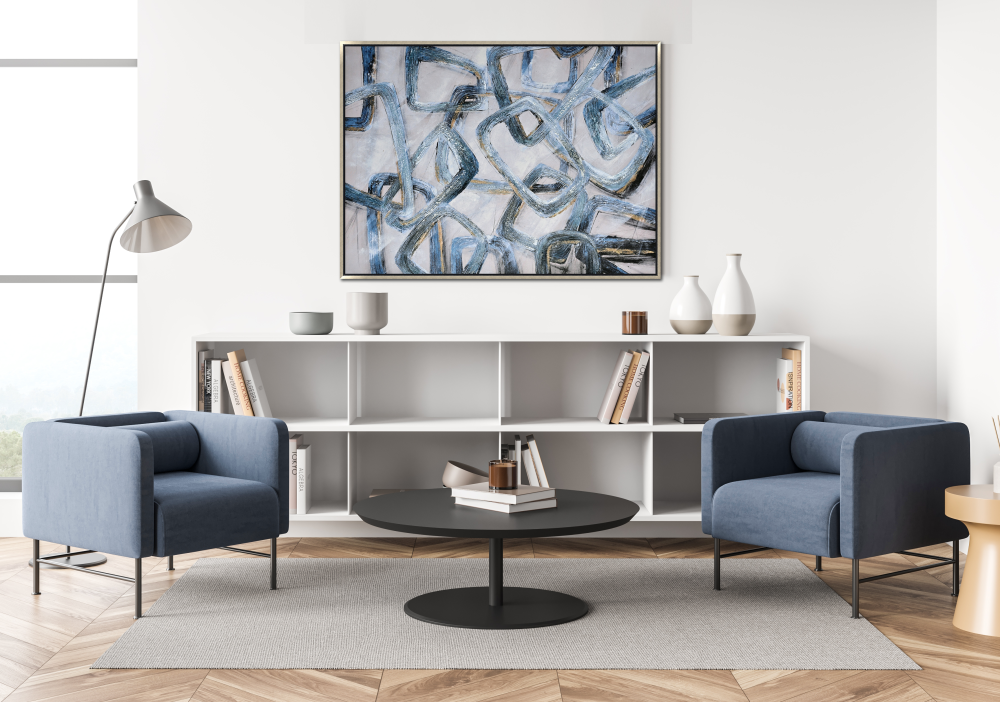 Navy Links Canvas Art 36" x 48"