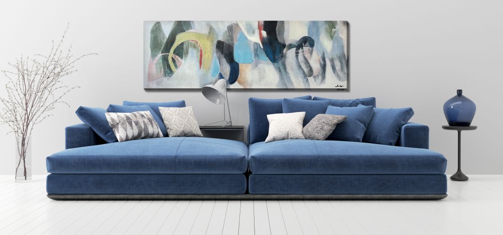 Abstract Dance Canvas Art 20" x 60"